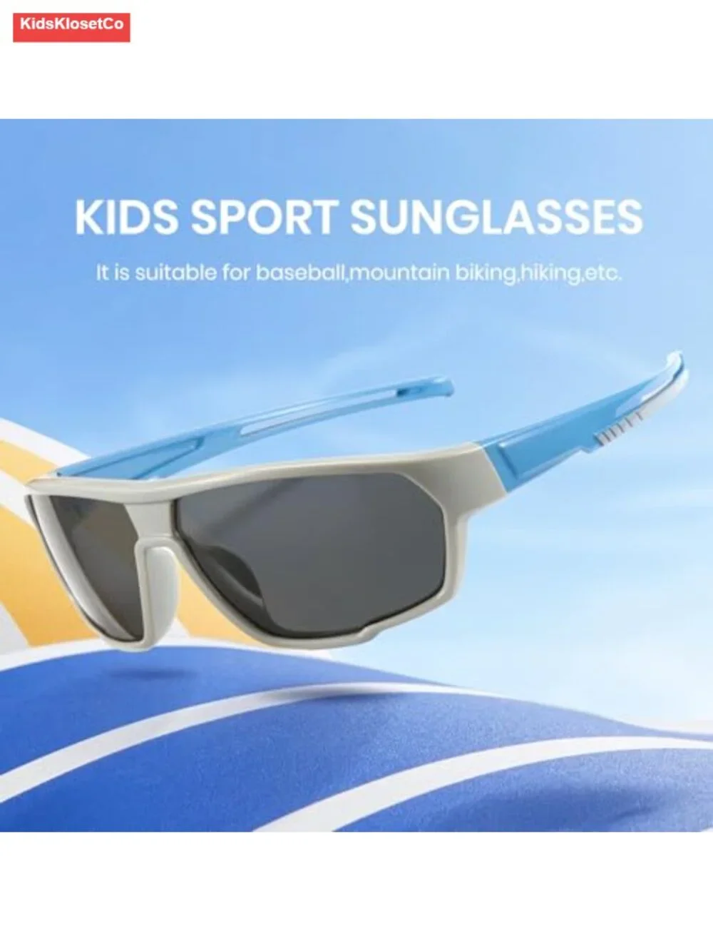 Kids Polarized Sports Sunglasses Wrap-around UV400 Protection Running Cycling